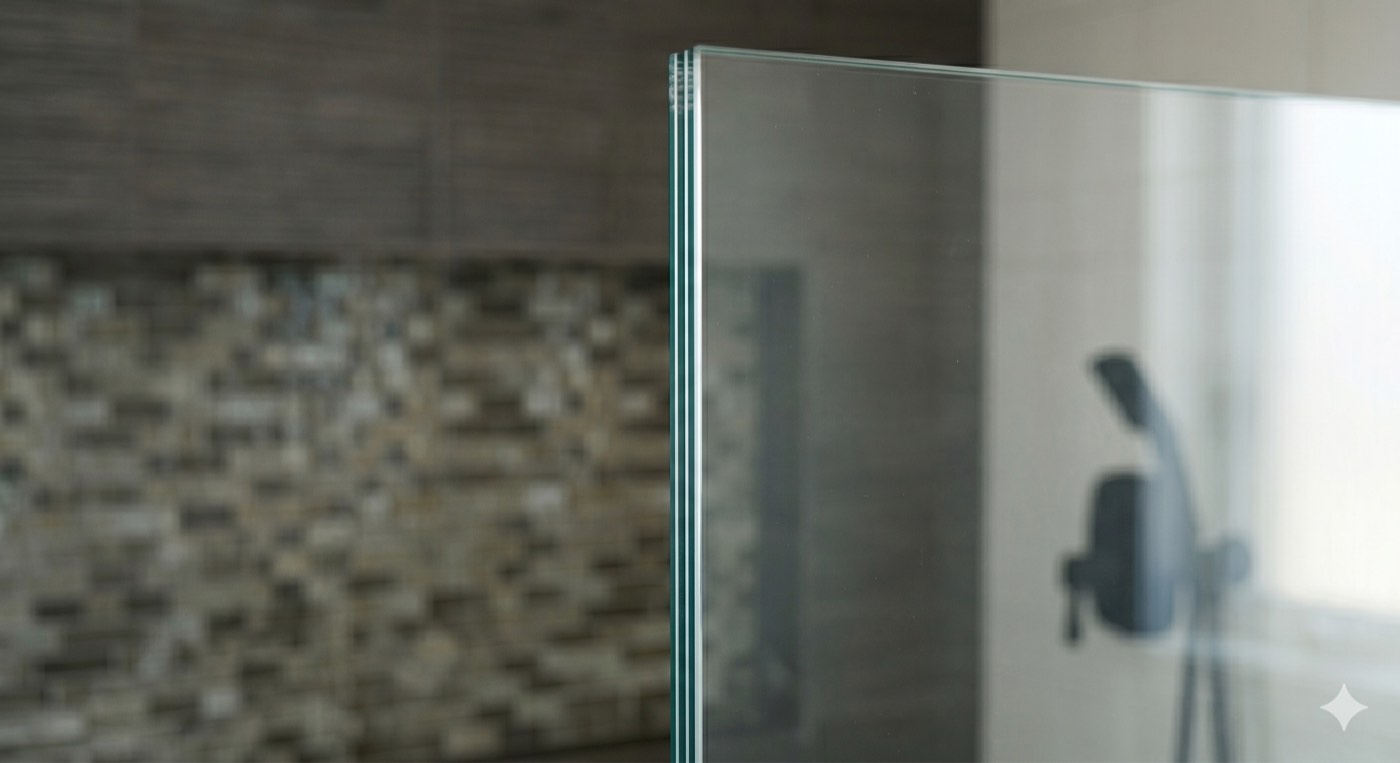Crystal-clear shower glass